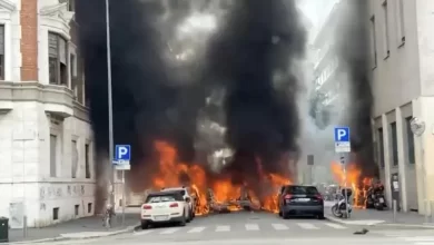 صورة بالفيديو.. انفجار يهز عاصمة إيطاليا